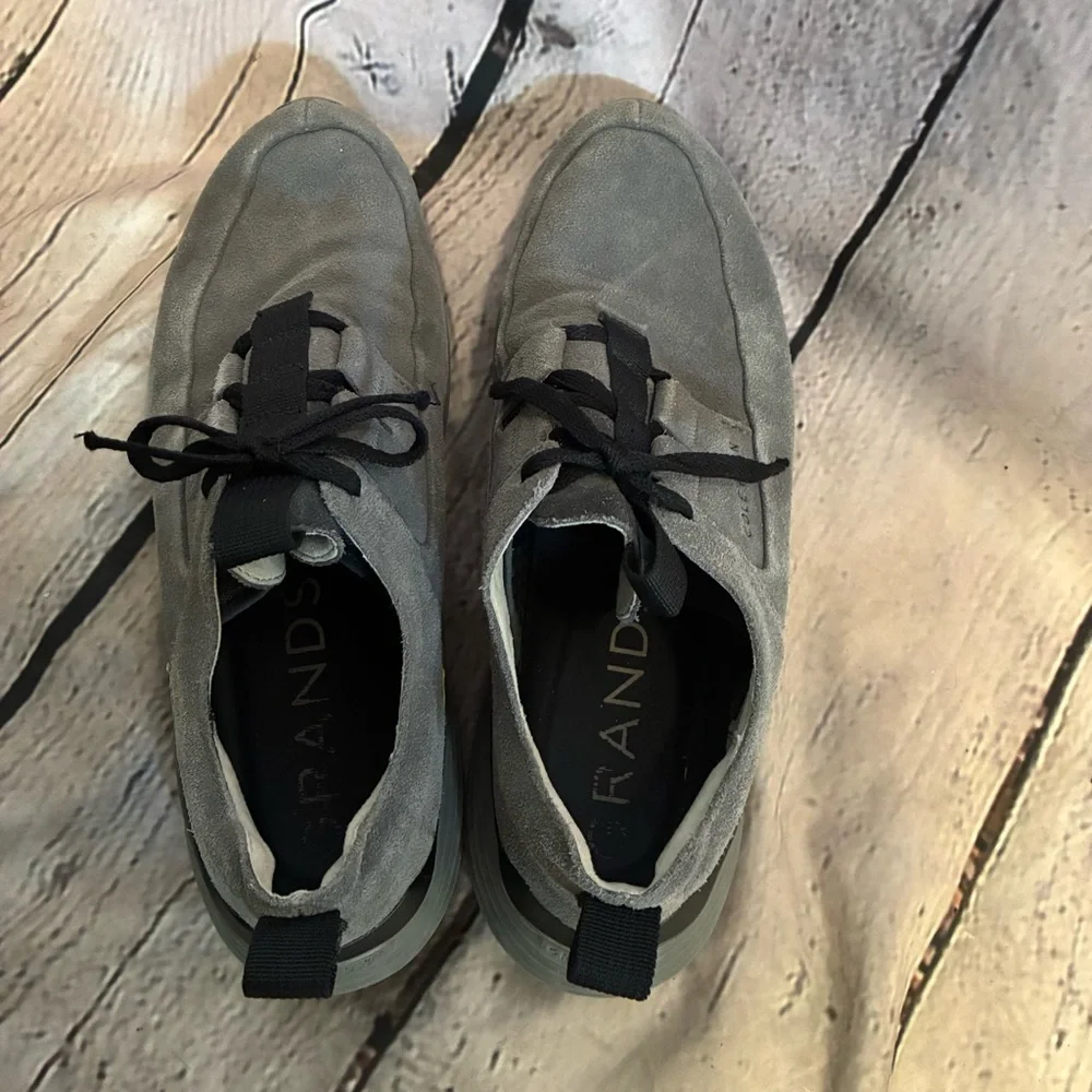 Cole‎ Haan Men's Grandsport Apron Toe Suede Sneakers Casual Shoes Gray Size 10.5